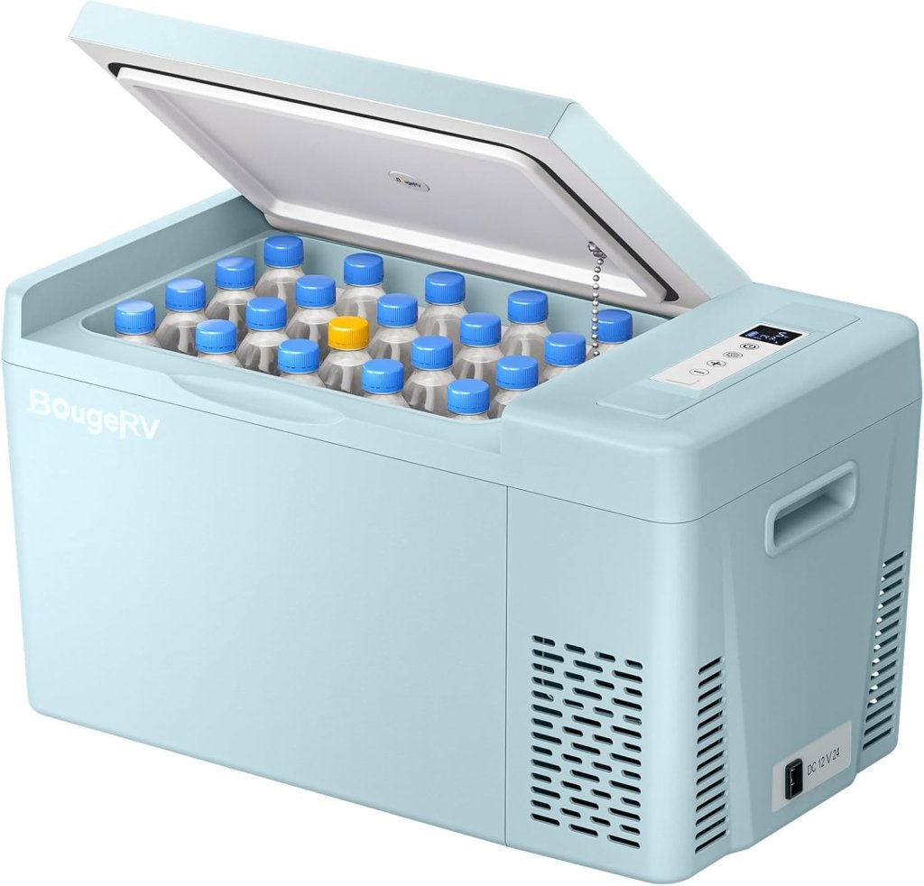 BougeRV 12 Volt Refrigerator 12V Car Fridge 23 Quart Portable Freezer Compressor Cooler 12/24V DC 110~240 Volt AC for Truck Van RV Camper SUV Travel Camping Road Trips Tailgating - 8℉~50℉ - Wigtrends