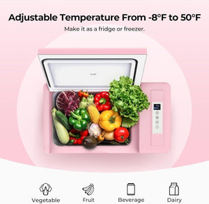 BougeRV 12 Volt Refrigerator 12V Car Fridge 23 Quart Portable Freezer Compressor Cooler 12/24V DC 110~240 Volt AC for Truck Van RV Camper SUV Travel Camping Road Trips Tailgating - 8℉~50℉ - Wigtrends
