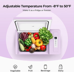 BougeRV 12 Volt Refrigerator 12V Car Fridge 23 Quart Portable Freezer Compressor Cooler 12/24V DC 110~240 Volt AC for Truck Van RV Camper SUV Travel Camping Road Trips Tailgating - 8℉~50℉ - Wigtrends