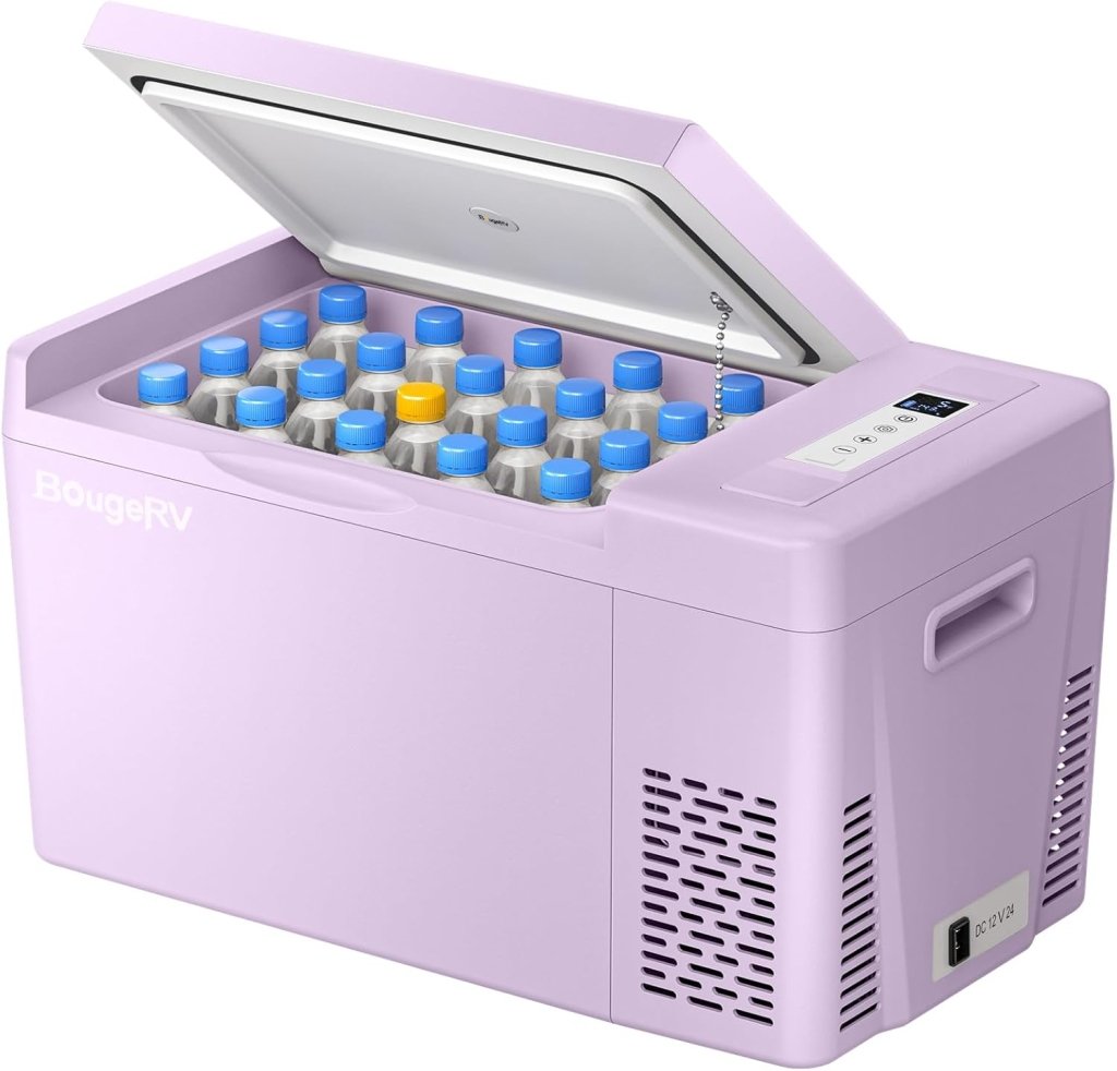 BougeRV 12 Volt Refrigerator 12V Car Fridge 23 Quart Portable Freezer Compressor Cooler 12/24V DC 110~240 Volt AC for Truck Van RV Camper SUV Travel Camping Road Trips Tailgating - 8℉~50℉ - Wigtrends