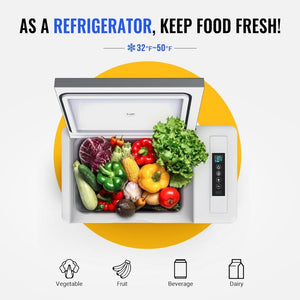 BougeRV 12 Volt Refrigerator 12V Car Fridge 23 Quart Portable Freezer Compressor Cooler 12/24V DC 110~240 Volt AC for Truck Van RV Camper SUV Travel Camping Road Trips Tailgating - 8℉~50℉ - Wigtrends