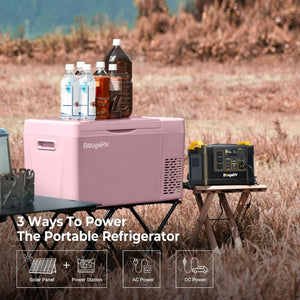 BougeRV 12 Volt Refrigerator 12V Car Fridge 23 Quart Portable Freezer Compressor Cooler 12/24V DC 110~240 Volt AC for Truck Van RV Camper SUV Travel Camping Road Trips Tailgating - 8℉~50℉ - Wigtrends