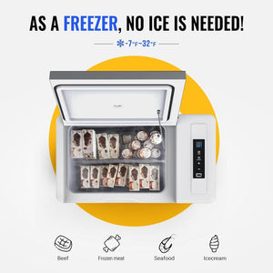 BougeRV 12 Volt Refrigerator 12V Car Fridge 23 Quart Portable Freezer Compressor Cooler 12/24V DC 110~240 Volt AC for Truck Van RV Camper SUV Travel Camping Road Trips Tailgating - 8℉~50℉ - Wigtrends