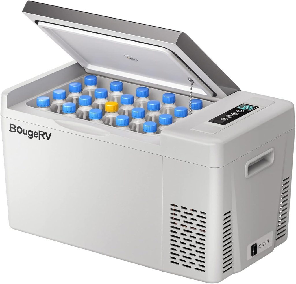 BougeRV 12 Volt Refrigerator 12V Car Fridge 23 Quart Portable Freezer Compressor Cooler 12/24V DC 110~240 Volt AC for Truck Van RV Camper SUV Travel Camping Road Trips Tailgating - 8℉~50℉ - Wigtrends