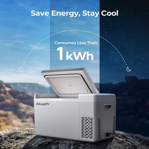 BougeRV 12 Volt Refrigerator 12V Car Fridge 23 Quart Portable Freezer Compressor Cooler 12/24V DC 110~240 Volt AC for Truck Van RV Camper SUV Travel Camping Road Trips Tailgating - 8℉~50℉ - Wigtrends
