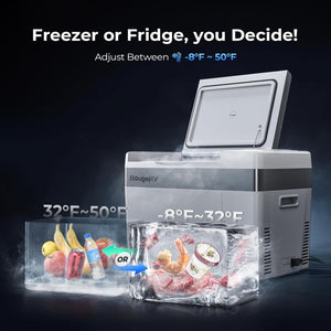 BougeRV 12 Volt Refrigerator 12V Car Fridge 23 Quart Portable Freezer Compressor Cooler 12/24V DC 110~240 Volt AC for Truck Van RV Camper SUV Travel Camping Road Trips Tailgating - 8℉~50℉ - Wigtrends