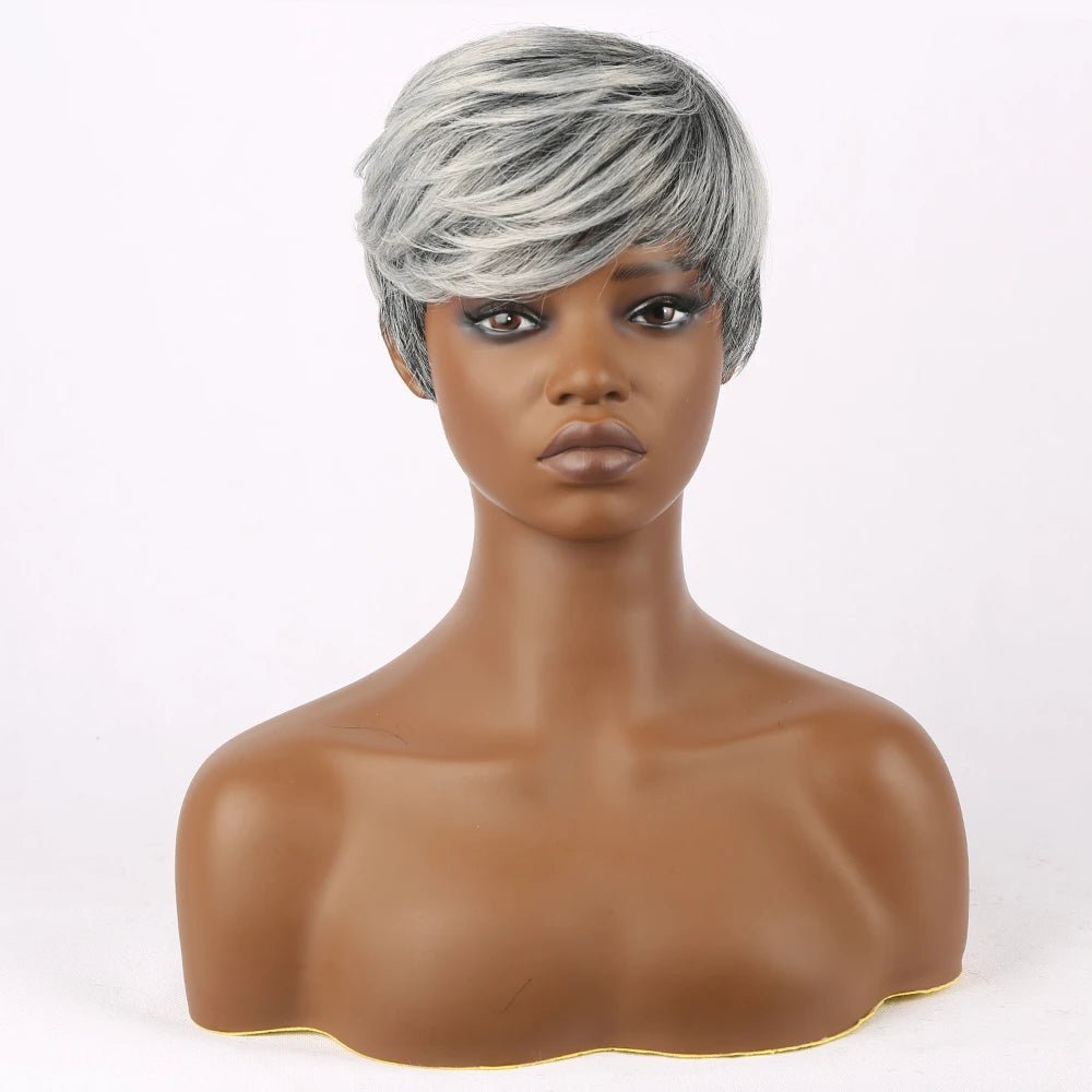 Boy Cut Synthetic Wigs with Bangs - Wigtrends