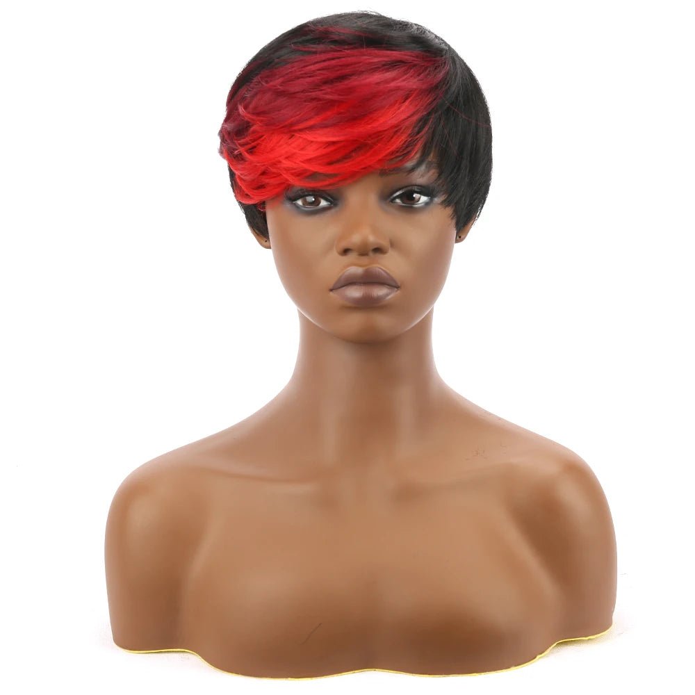 Boy Cut Synthetic Wigs with Bangs - Wigtrends