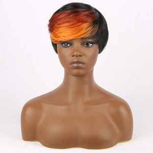 Boy Cut Synthetic Wigs with Bangs - Wigtrends