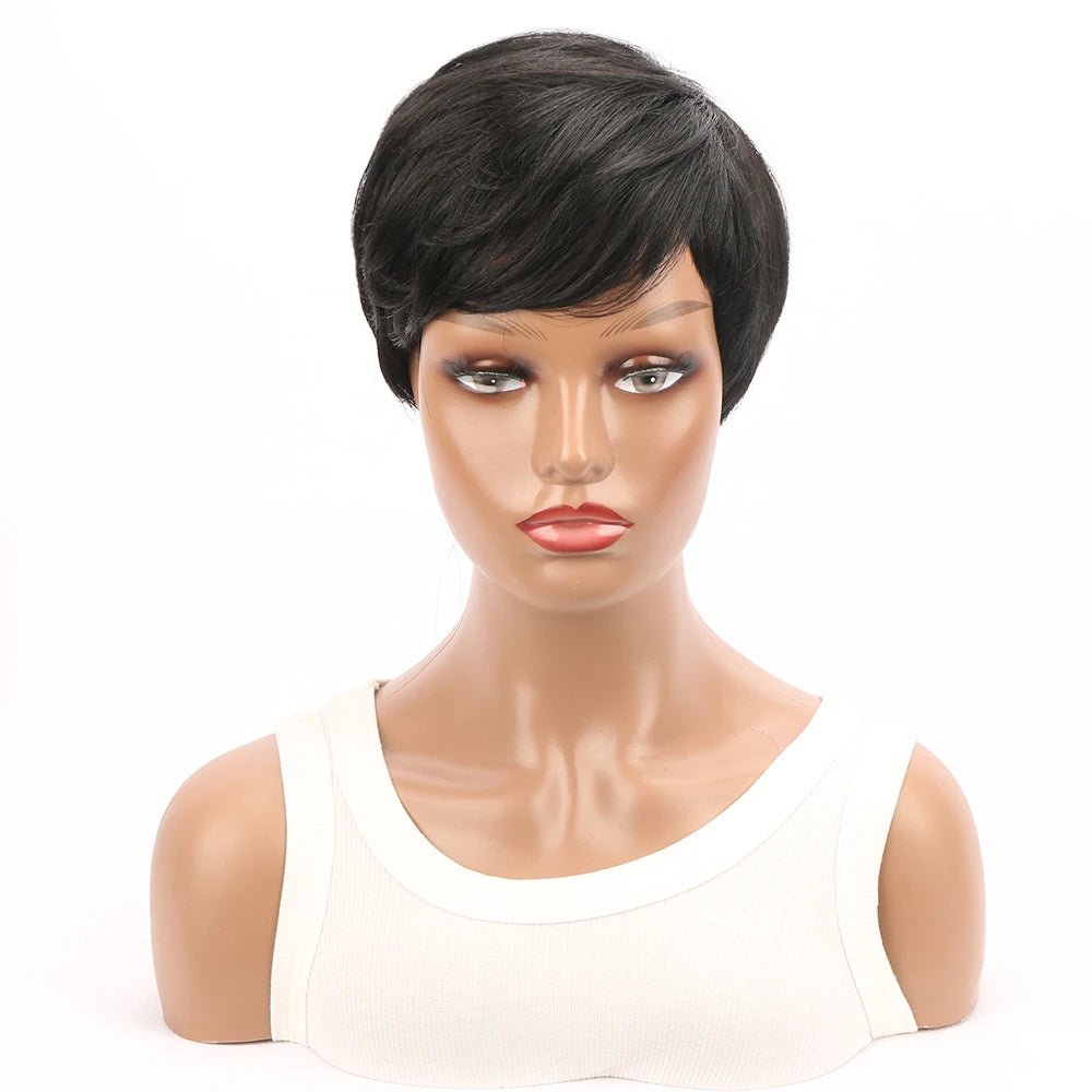 Boy Cut Synthetic Wigs with Bangs - Wigtrends