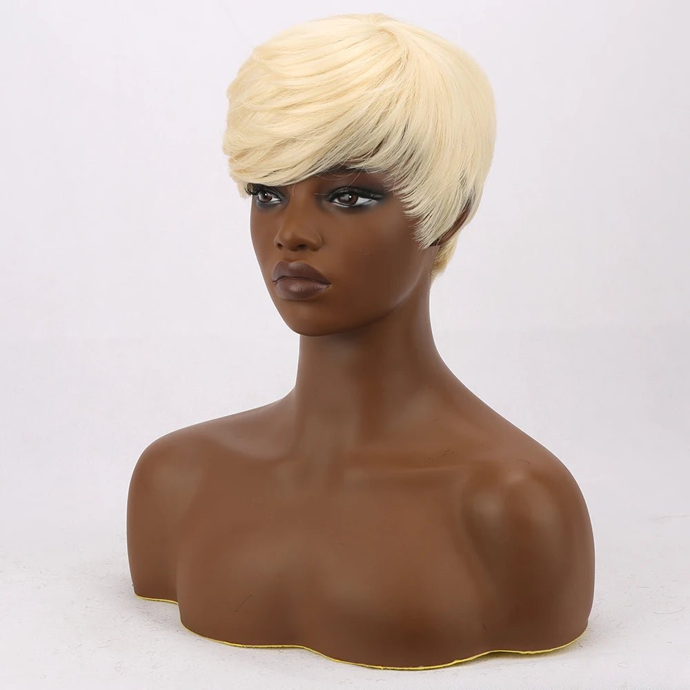 Boy Cut Synthetic Wigs with Bangs - Wigtrends