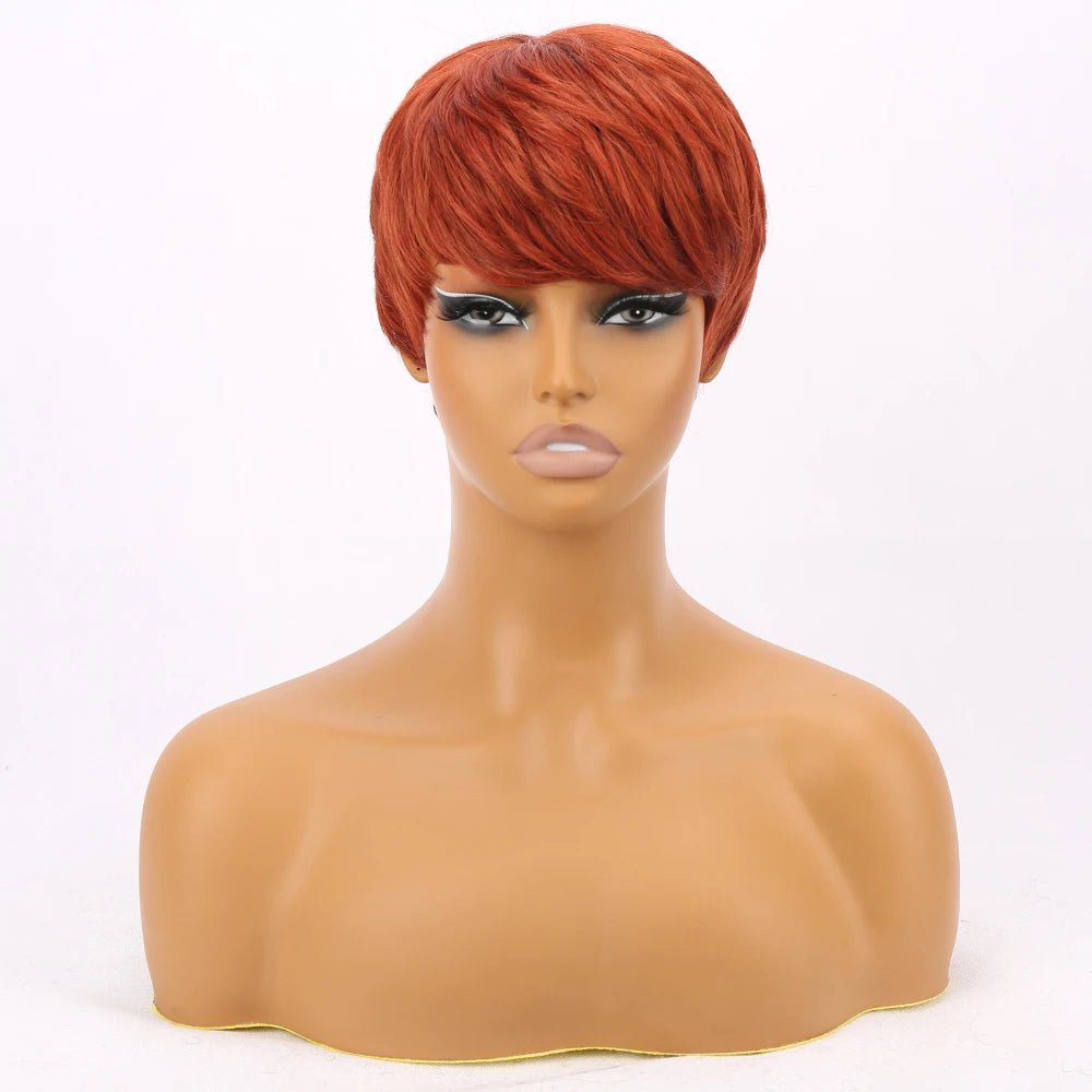 Boy Cut Synthetic Wigs with Bangs - Wigtrends