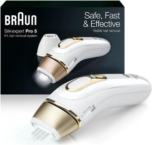 Braun IPL at Home Laser Hair Removal for Women and Men, Silk Expert Pro 5 PL5137 with Venus Swirl Razor, Long - Lasting Reduction in Hair Regrowth for Body & Face, Corded, PL5137 - Wigtrends