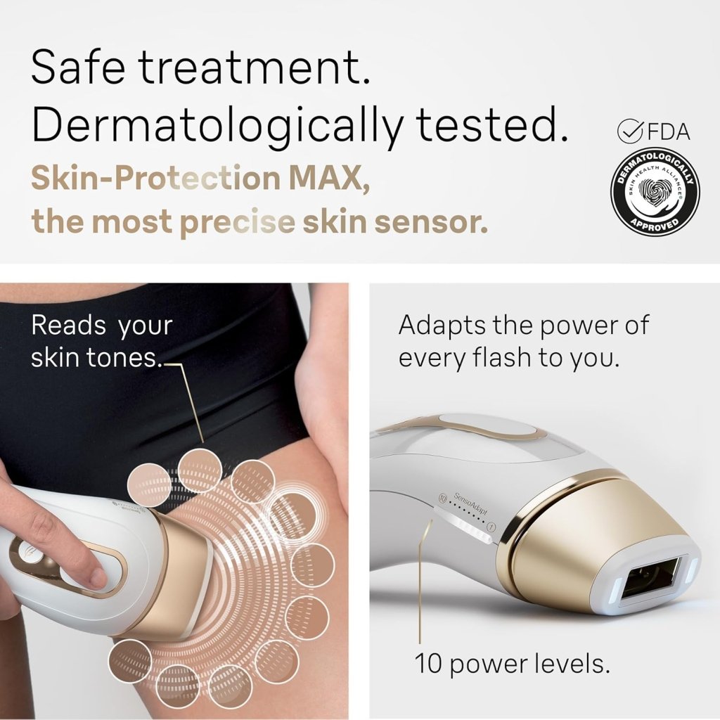 Braun IPL at Home Laser Hair Removal for Women and Men, Silk Expert Pro 5 PL5137 with Venus Swirl Razor, Long - Lasting Reduction in Hair Regrowth for Body & Face, Corded, PL5137 - Wigtrends