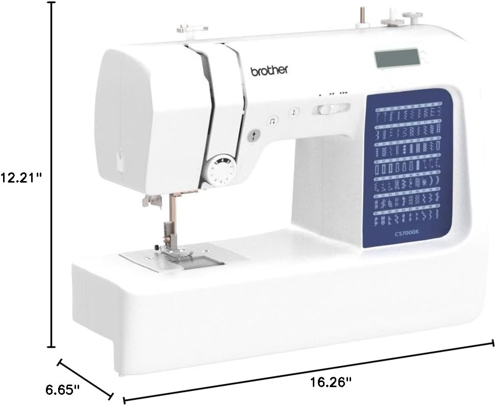Brother CS7000X Computerized Sewing and Quilting Machine, 70 Built - in Stitches, LCD Display, Wide Table, 10 Included Feet - Wigtrends