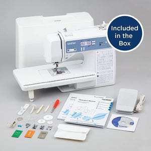 Brother Sewing and Quilting Machine, Computerized, 165 Built - in Stitches, LCD Display, Wide Table, 8 Included Presser Feet, White, 20x12x17 - Wigtrends