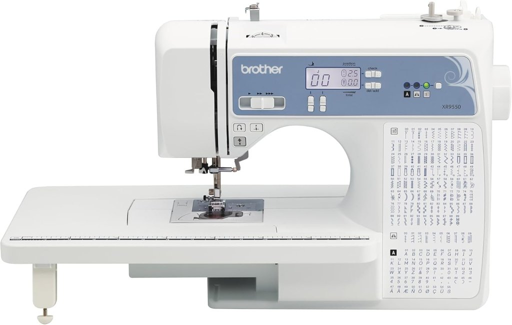 Brother Sewing and Quilting Machine, Computerized, 165 Built - in Stitches, LCD Display, Wide Table, 8 Included Presser Feet, White, 20x12x17 - Wigtrends