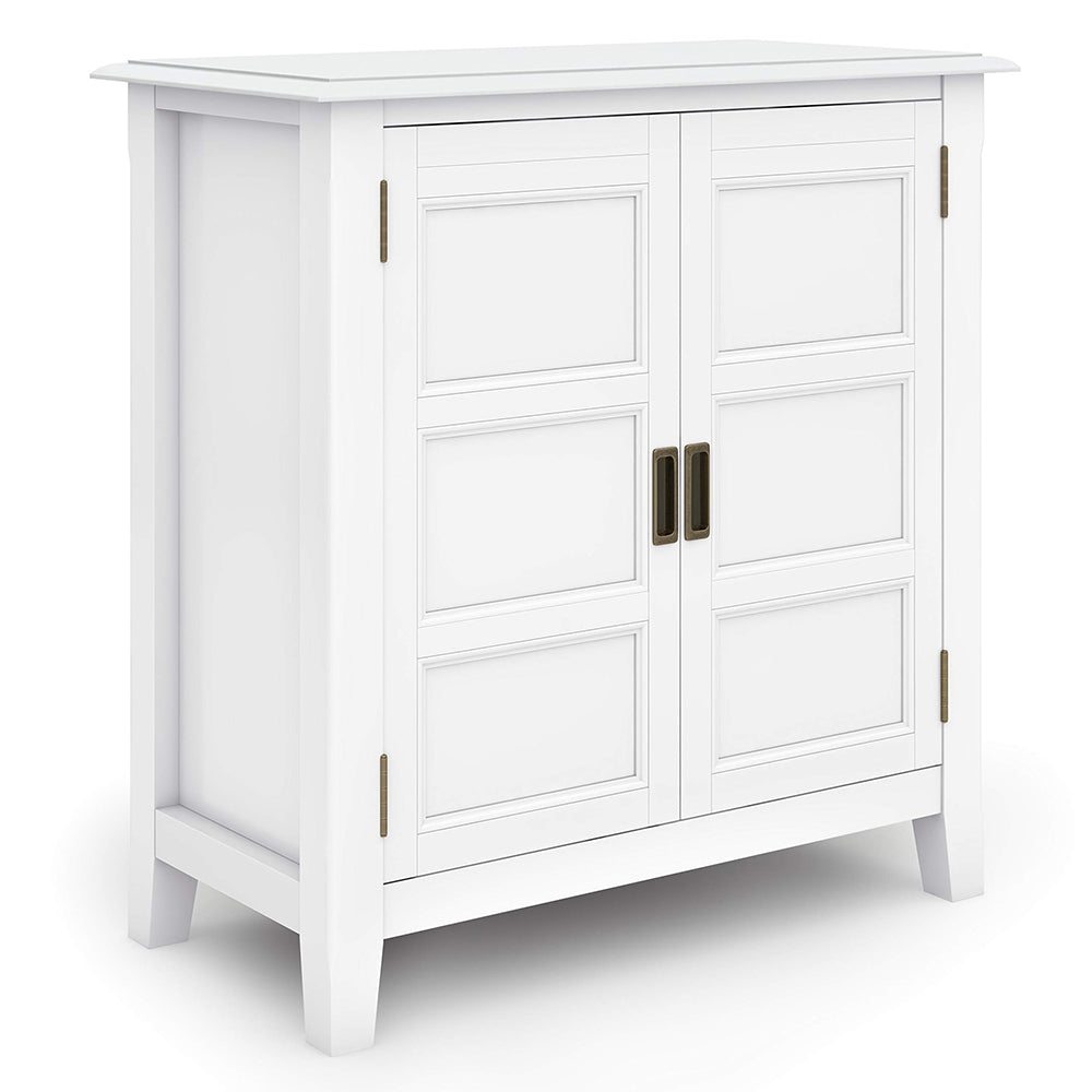 Burlington Solid Wood Wide Transitional Storage Cabinet in Distressed - Wigtrends