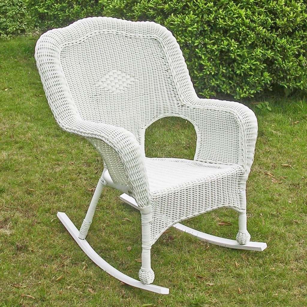 Camelback Resin Wicker Rocker - Wigtrends