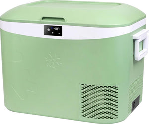 Car Fridge Portable 12 Volt Refrigerator 23 Quart (22 Liter) Freezer Compressor Cooler 12V/24V DC 110～240 V AC for Outdoor, Camping, Travel, Home Use - 18℃~+15℃ (Green) - Wigtrends