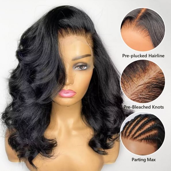 Charming Short Loose Body Wave Human Hair Wig - Wigtrends