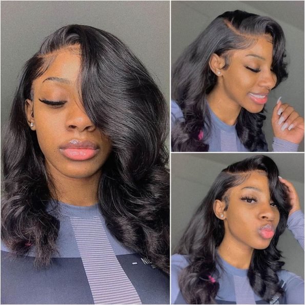 Charming Short Loose Body Wave Human Hair Wig - Wigtrends