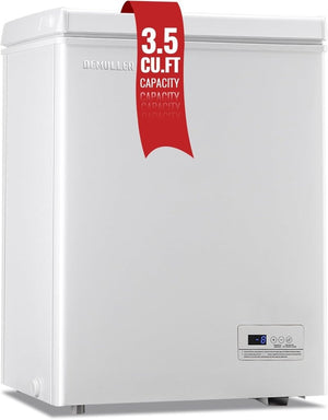 Chest Freezer 5.0Cubic Feet Deep Freezer Freestanding Freezers with 2 Removable Stainless Steel Basket, Mini Freezer Top Open Door Compact Freezer with Electronic Control 41℉ to - 15℉BLACK - Wigtrends