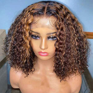 Chic Curly Bob Cut Human Hair Wig - Wigtrends