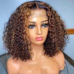 Chic Curly Bob Cut Human Hair Wig - Wigtrends