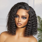 Chic Curly Bob Wigs Natural Black Human Hair - Wigtrends