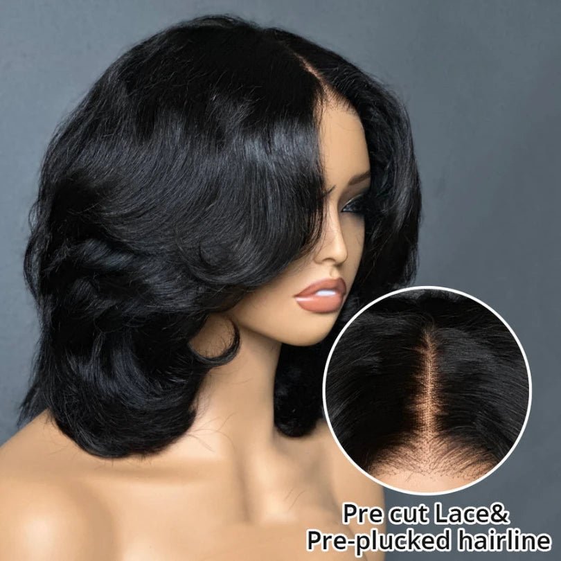 Classical Layered Cut Bob Human Hair Wig - Wigtrends