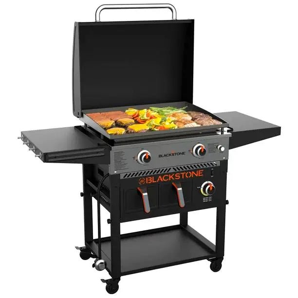 💥Clearance Sale🔥Blackstone 2 - Burner 28" Griddle with Electric Air Fryer and Hood - Wigtrends