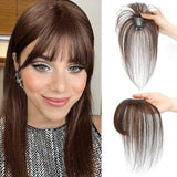 Clip in Bangs 100% Human Hair Toppers 360°3D Hair Pieces Clip On Air Bangs Extensions - Wigtrends