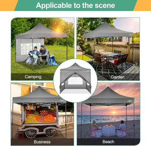 COBIZI 10x20 Heavy Duty Pop up Canopy Tent with 6 sidewalls Easy Up Commercial Outdoor Canopy Wedding Party Tents for Parties All Season Wind & Waterproof Gazebo with Roller Bag,Black(Frame Thickened) - Wigtrends