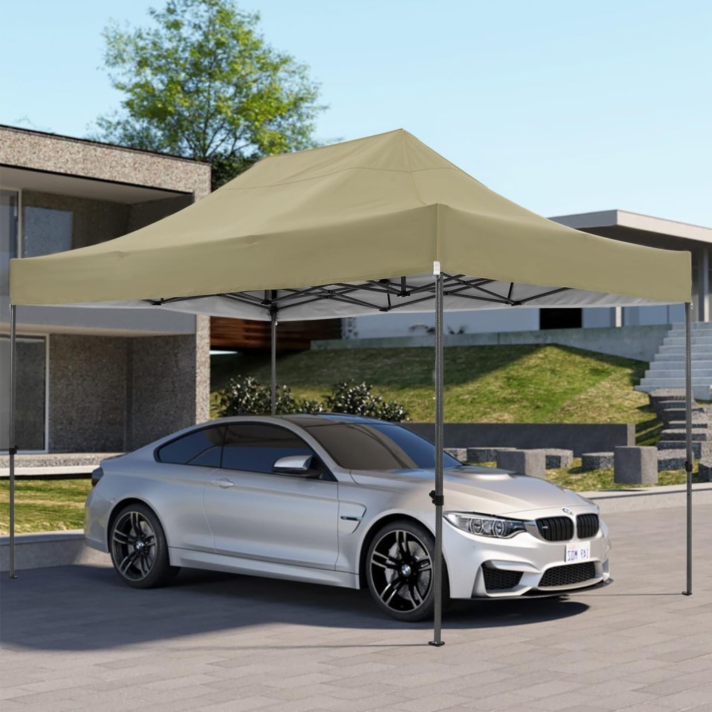 COBIZI 10x20 Heavy Duty Pop up Canopy Tent with 6 sidewalls Easy Up Commercial Outdoor Canopy Wedding Party Tents for Parties All Season Wind & Waterproof Gazebo with Roller Bag,Black(Frame Thickened) - Wigtrends