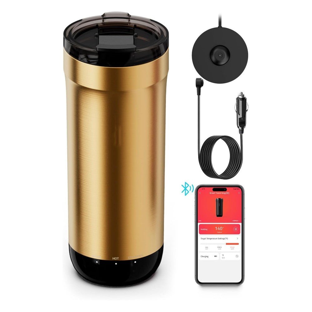 Coffee Travel Mug, 15oz Self Heating Coffee Mug with 4 - 10 Hour Battery Life - Wigtrends