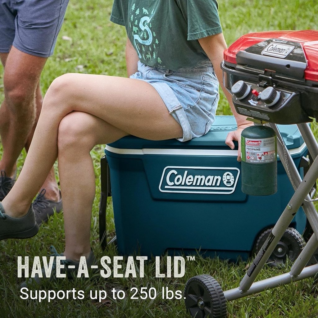 Coleman Classic Series Insulated Portable Wheeled Cooler, Leak - Resistant Outdoor Hard Cooler Keeps Ice up to 5 Days, 100 - Quart - Wigtrends