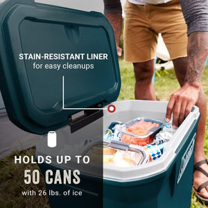 Coleman Classic Series Insulated Portable Wheeled Cooler, Leak - Resistant Outdoor Hard Cooler Keeps Ice up to 5 Days, 100 - Quart - Wigtrends