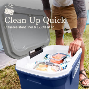 Coleman Classic Series Insulated Portable Wheeled Cooler, Leak - Resistant Outdoor Hard Cooler Keeps Ice up to 5 Days, 100 - Quart - Wigtrends