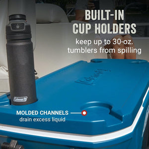 Coleman Classic Series Insulated Portable Wheeled Cooler, Leak - Resistant Outdoor Hard Cooler Keeps Ice up to 5 Days, 100 - Quart - Wigtrends