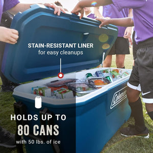 Coleman Classic Series Insulated Portable Wheeled Cooler, Leak - Resistant Outdoor Hard Cooler Keeps Ice up to 5 Days, 100 - Quart - Wigtrends