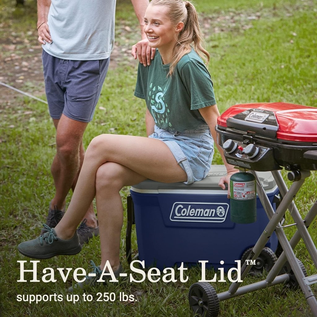 Coleman Classic Series Insulated Portable Wheeled Cooler, Leak - Resistant Outdoor Hard Cooler Keeps Ice up to 5 Days, 100 - Quart - Wigtrends