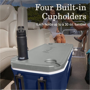 Coleman Classic Series Insulated Portable Wheeled Cooler, Leak - Resistant Outdoor Hard Cooler Keeps Ice up to 5 Days, 100 - Quart - Wigtrends