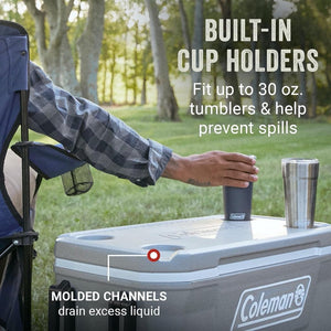 Coleman Classic Series Insulated Portable Wheeled Cooler, Leak - Resistant Outdoor Hard Cooler Keeps Ice up to 5 Days, 100 - Quart - Wigtrends