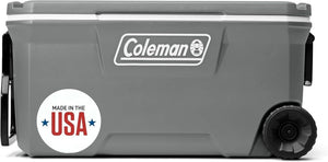 Coleman Classic Series Insulated Portable Wheeled Cooler, Leak - Resistant Outdoor Hard Cooler Keeps Ice up to 5 Days, 100 - Quart - Wigtrends