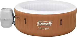 Coleman SaluSpa Miami AirJet 2 to 4 Person Round Inflatable Hot Tub Portable Outdoor Spa with 120 Soothing AirJets and Insulated Cover, Black - Wigtrends