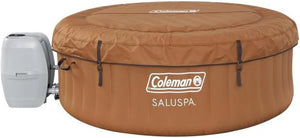 Coleman SaluSpa Miami AirJet 2 to 4 Person Round Inflatable Hot Tub Portable Outdoor Spa with 120 Soothing AirJets and Insulated Cover, Black - Wigtrends