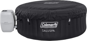Coleman SaluSpa Miami AirJet 2 to 4 Person Round Inflatable Hot Tub Portable Outdoor Spa with 120 Soothing AirJets and Insulated Cover, Black - Wigtrends