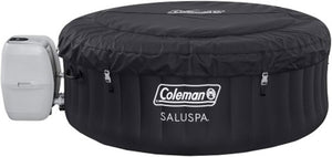Coleman SaluSpa Miami AirJet 2 to 4 Person Round Inflatable Hot Tub Portable Outdoor Spa with 120 Soothing AirJets and Insulated Cover, Black - Wigtrends