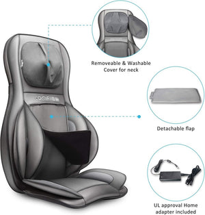 COMFIER Massager Chair with Heat Shiatsu Neck Back Massager Portable with Compress & Rolling Massage Chair Pad for Full Back Neck & Shoulders Full Body Pain - Wigtrends